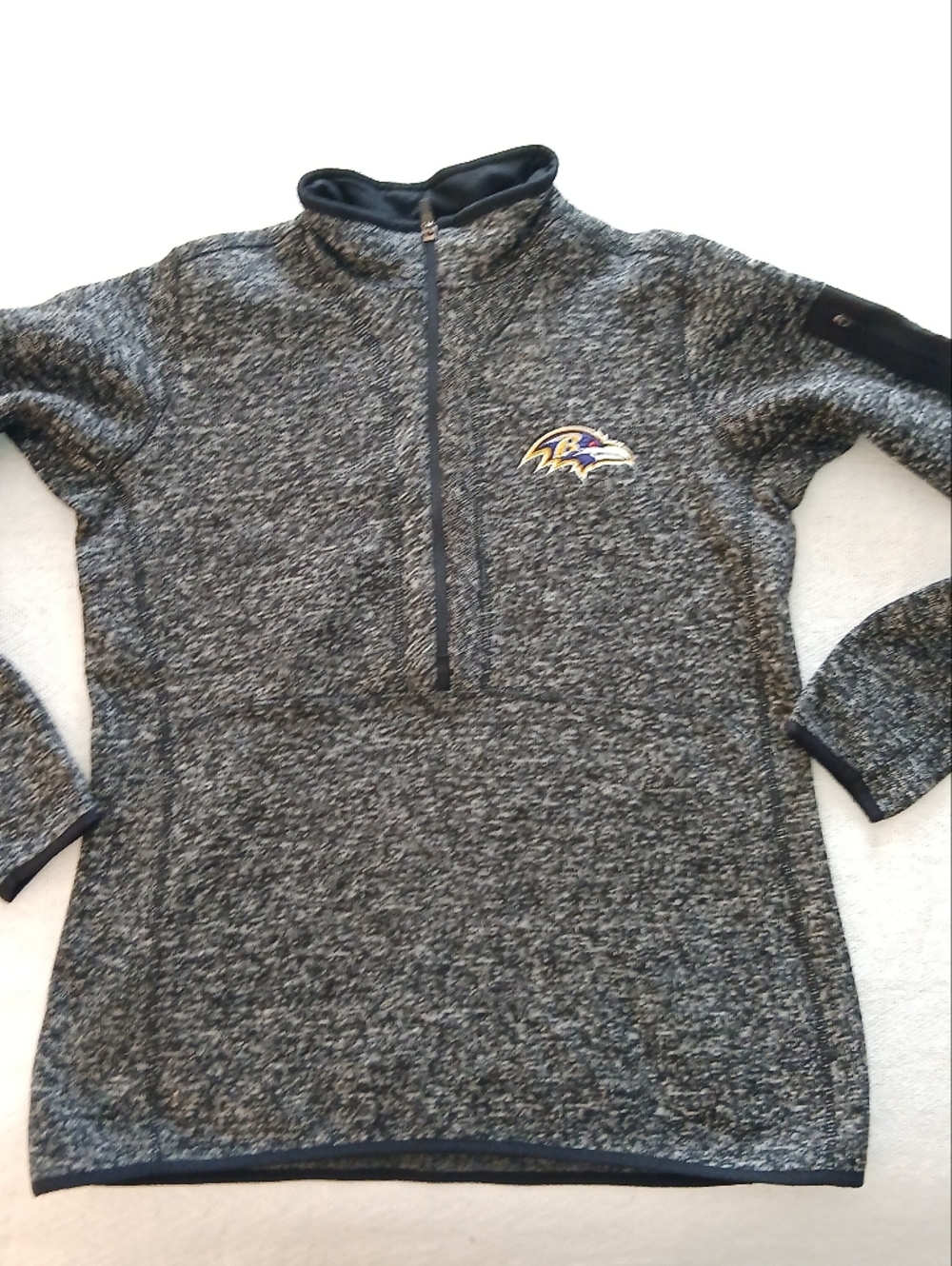 NWOT Sz.L Womens Antiqua Baltimore Ravens Fortune Half Zip Pullover Jacket